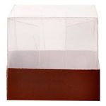 Caixinha PVC para Brigadeiro 4.5cm Liso Marrom - 10 unidades