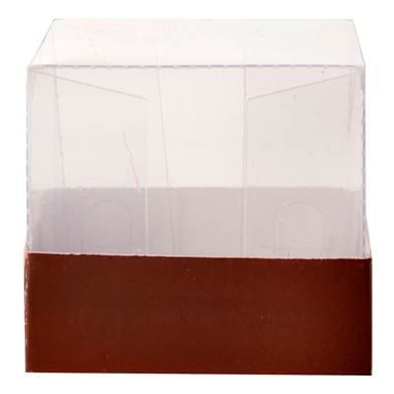 Caixinha PVC para Brigadeiro 4.5cm Liso Marrom - 10 unidades