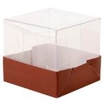 Caixinha PVC para Brigadeiro 4.5cm Liso Marrom - 10 unidades