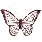 Clip Borboleta Petit Rosa Claro (Borboletas) - 6 Peças