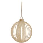 Bola de Vidro com Glitter Incolor 8 cm