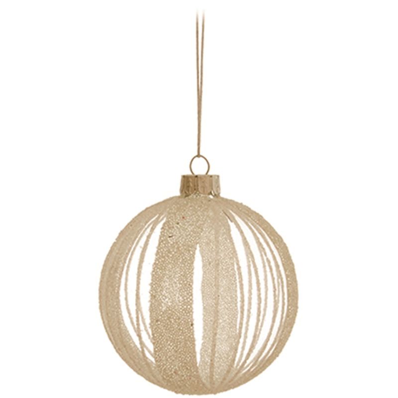 Bola de Vidro com Glitter Incolor 8 cm