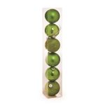 Bola de Natal Sortidas Verde Claro 8cm - 6 Un