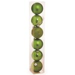 Bola de Natal Sortidas Verde Claro 8cm - 6 Un