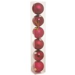 Bola de Natal Sortidas Rosa Claro e Rosa 8cm (Bola de Natal em Tubos) - 6 Peças