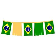 Bandeirão Plástico de Franja Bandeira do Brasil - 06 metros
