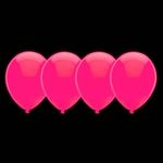 Balão Neon Cores Cítricas nº 10 (25cm) Rosa Pink - 25 Un