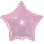 Balão Metalizado Estrela 09 Polegadas Liso Rosa