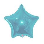 Balão Metalizado Estrela 04 Polegadas Liso Azul
