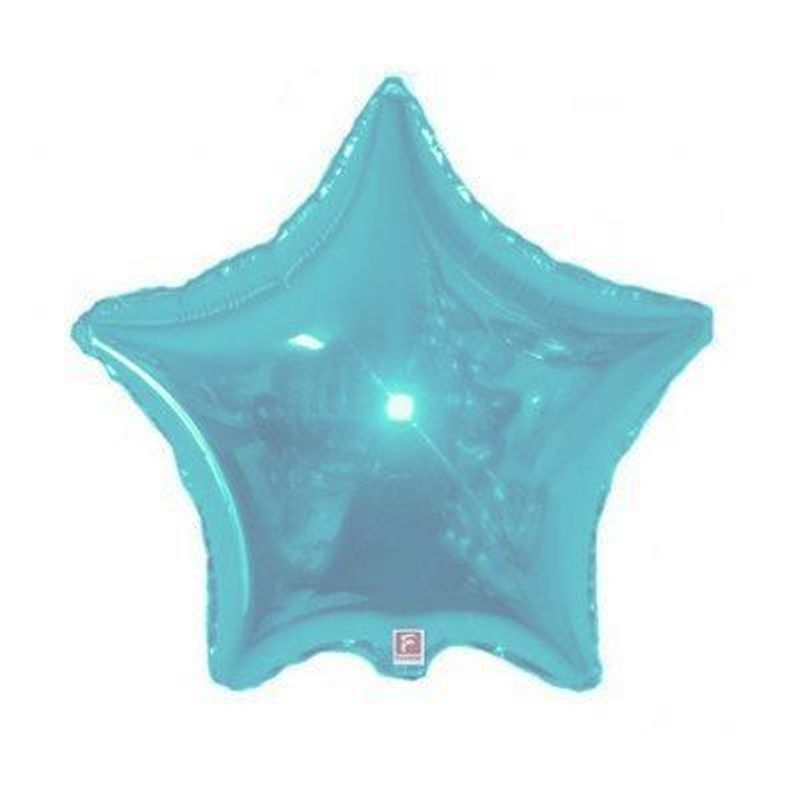 Balão Metalizado Estrela 04 Polegadas Liso Azul
