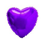 Balão Metalizado Coração 04 Polegadas Liso Roxo