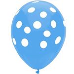 Balão Bolinha Pintadinha Azul nº 11 (28cm) - 25 Un