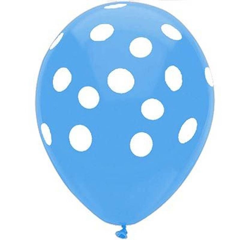 Balão Bolinha Pintadinha Azul nº 11 (28cm) - 25 Un