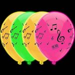 Balão Notas Musicais Cores Citricas nº 10 (25cm) - 25 Un