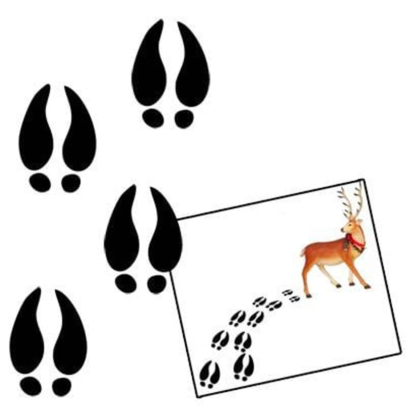 Adesivos de Natal Pegadas de Rena - 20 Un