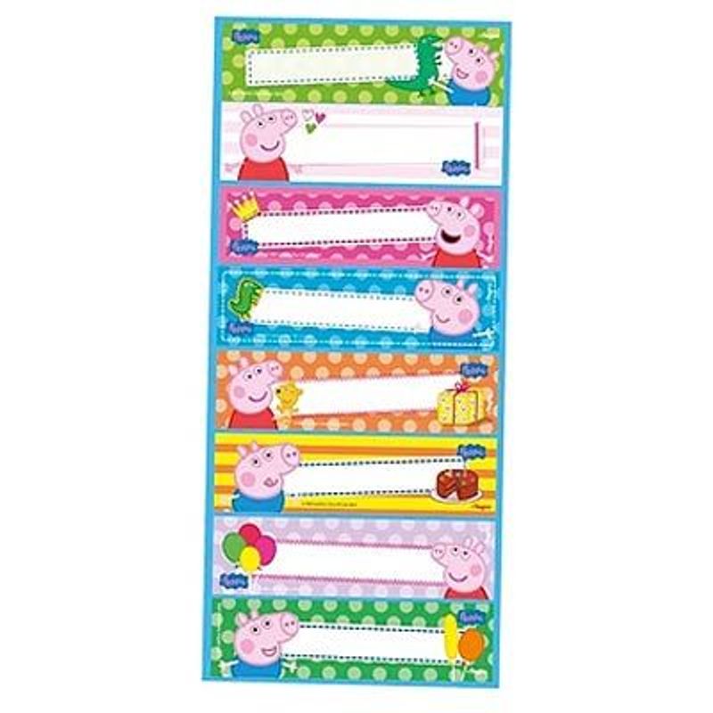 Adesivo Decorativo Retangular Peppa Pig - 03 cartelas