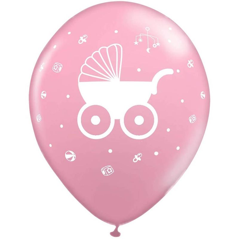 Balão Balloontech Chá de Bebê Rosa nº 10 (25cm) - 25 Un