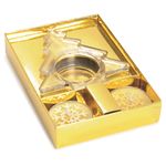 Kit Vela e Porta Vela Ouro (Velas em Kits) - 6 Kit com 3 Peças