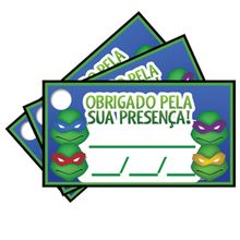 Tags com Furo Tartarugas Ninjas - 15 Un