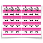 Adesivo Especial Retangular Chá de Lingerie - 20 Un