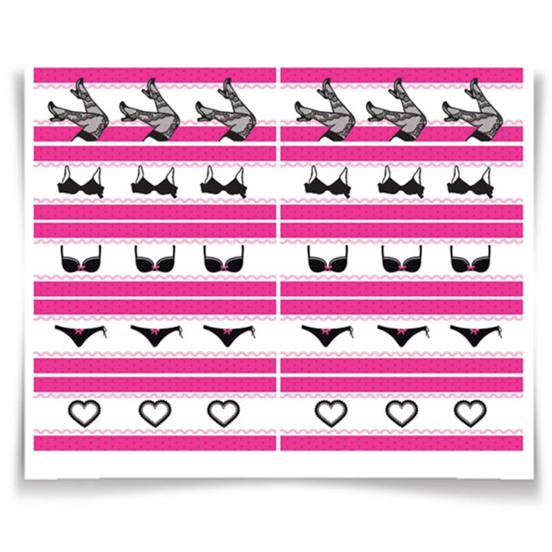 Adesivo Especial Retangular Chá de Lingerie - 20 Un