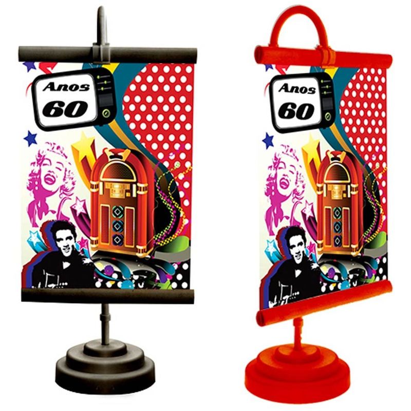 Enfeite de Mesa Banner Especial Anos 60