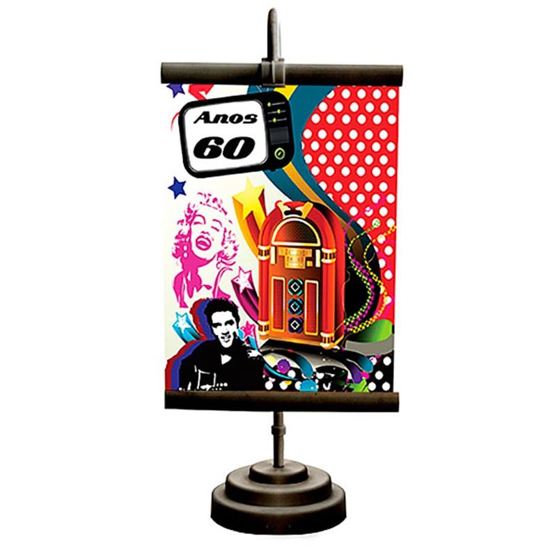 Enfeite de Mesa Banner Especial Anos 60