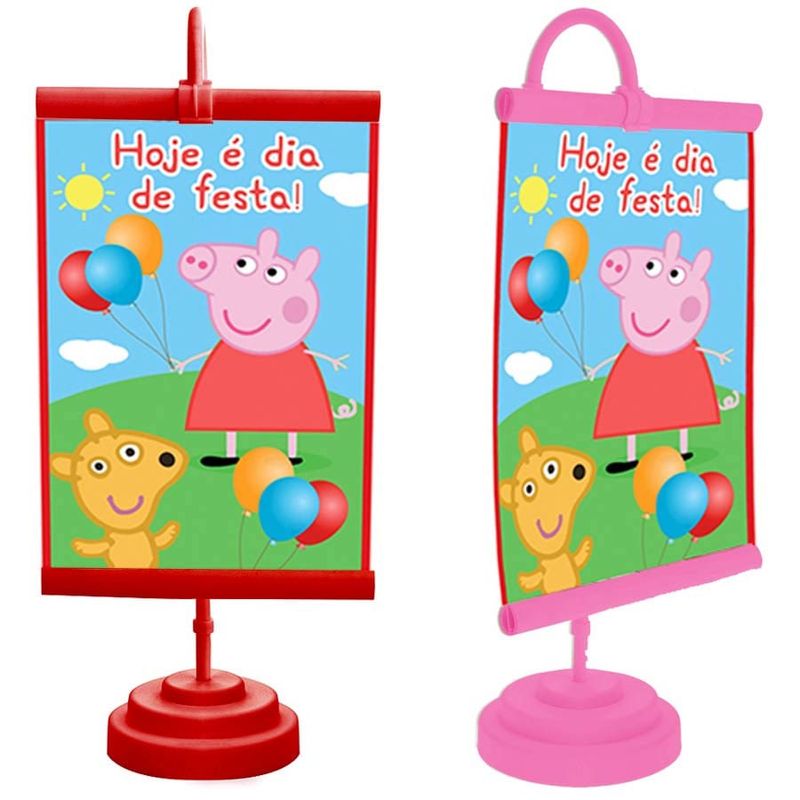 Enfeite de Mesa Banner Especial Peppa Pig