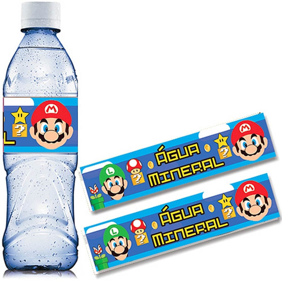 ÁGUA PERSONALIZADA SUPER MARIO BROS