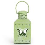 Porta Velas em Metal Portavela Lamarelop Borboleta Verde 14x6 - 1 Un