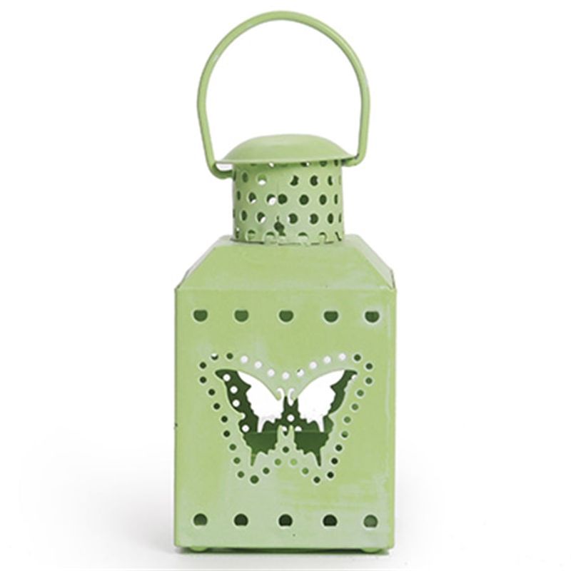 Porta Velas em Metal Portavela Lamarelop Borboleta Verde 14x6 - 1 Un