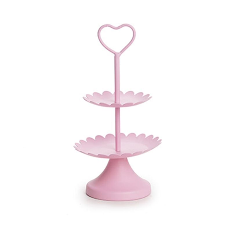 Suporte para Doces 2 Andares Rosa Claro (Cake)