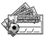 Tags com Furo Futebol Preto e Branco - 15 Un