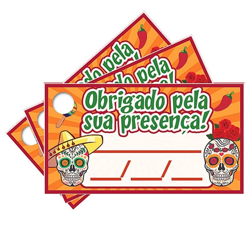 Tags com Furo Caveira Mexicana - 15 Un