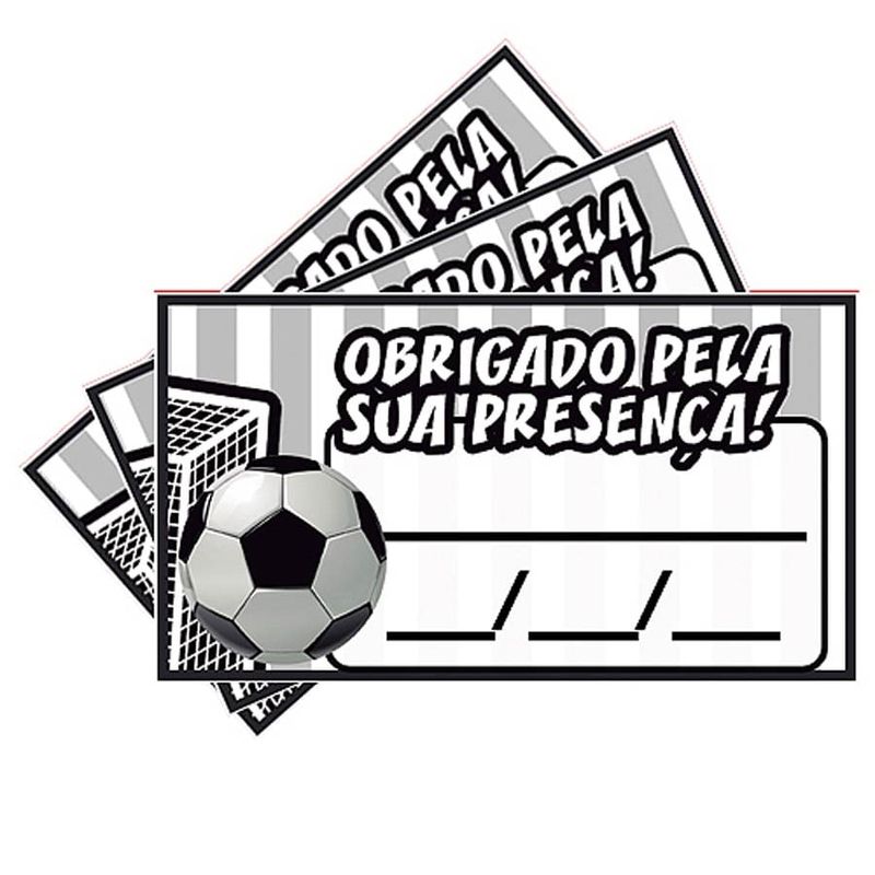 Tags SEM Furo Futebol Preto e Branco - 15 Un