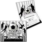 Convite Especial Futebol Preto e Branco - 08 Un