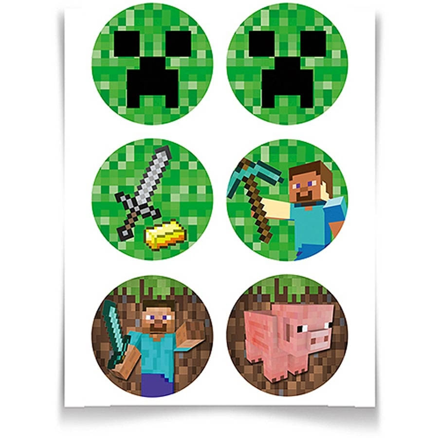 Adesivo Quadrado Minecraft - 3 Cartelas - 10 cm x 23 cm - 30 unidades -  Cromus - Rizzo - Rizzo Embalagens