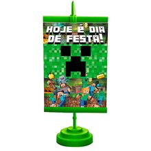 Enfeite de Mesa Banner Especial Minecraft CREEPER