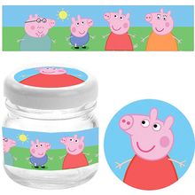 Kit Adesivo Especial para 10 Potinhos - Peppa Pig