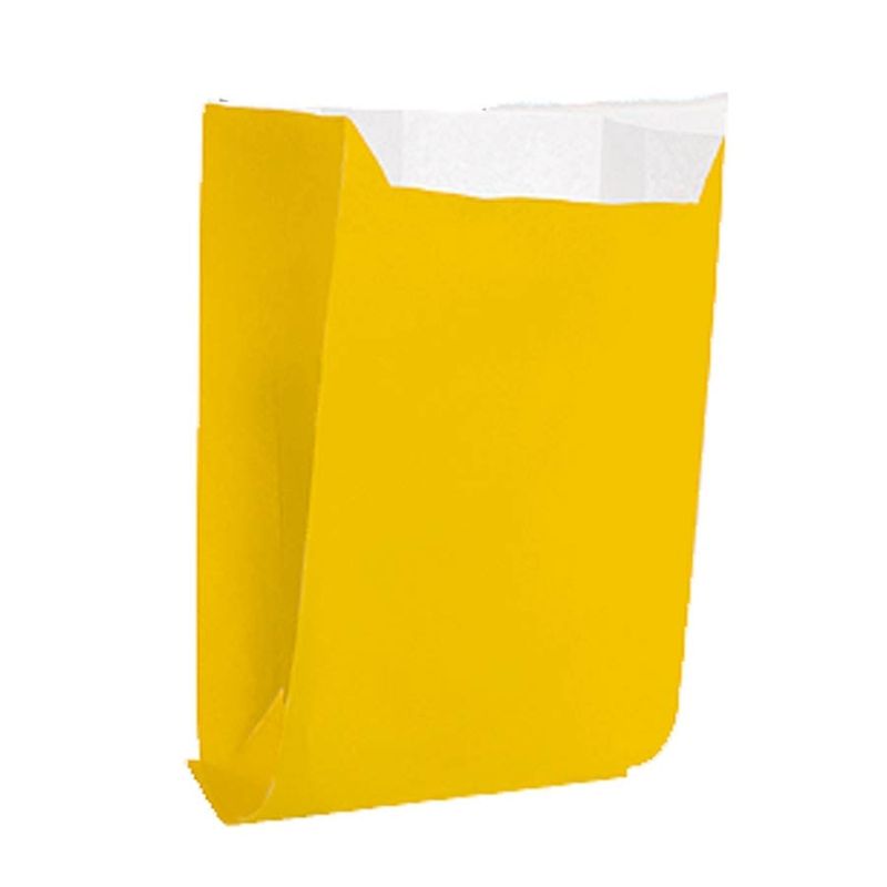 Saquinho para Lanche Liso Amarelo 10x8x4 - 50 Un