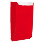 Saquinho para Pipoca Hot Dog Liso Vermelho Grande 14x8x4 - 50 Un
