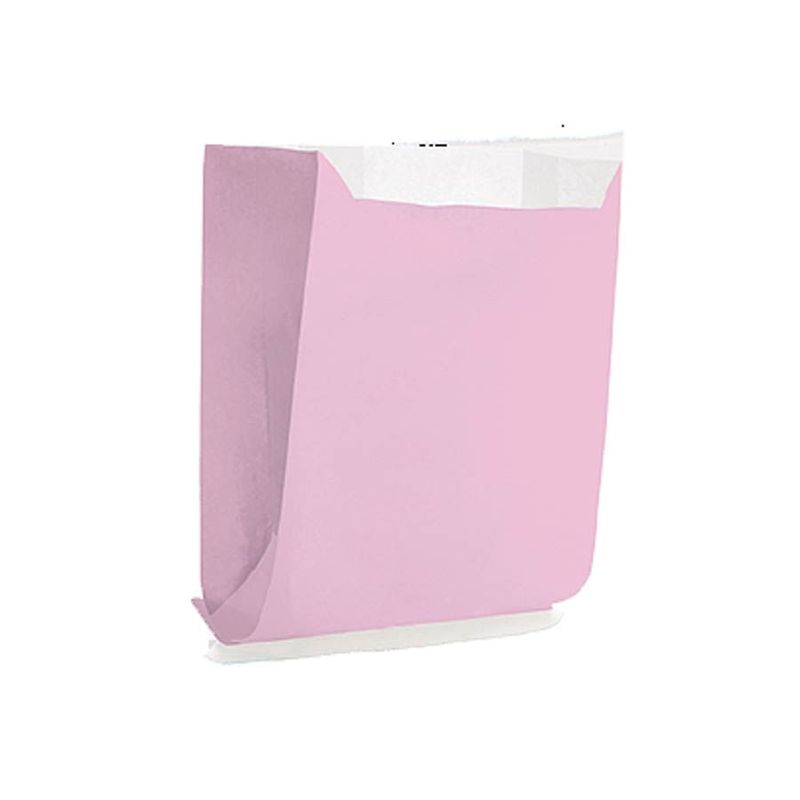 Saquinho para Lanche Liso Rosa Bebe Médio 10x10,5x4 - 50 Un