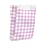 Saquinho para Lanche xadrez Lilás 10x8x4 - 50 Un