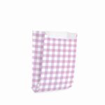 Saquinho para Lanche xadrez Lilás 10x8x4 - 50 Un
