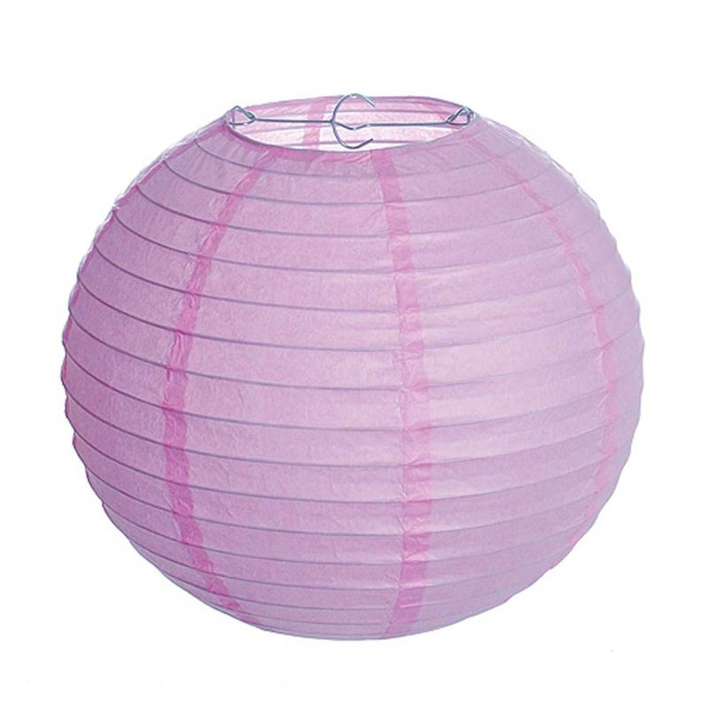 Lanterna Redonda sem Luz Rosa 35 cm
