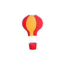 Lanterna Balão Mini 22x13cm Amarelo e Vermelho