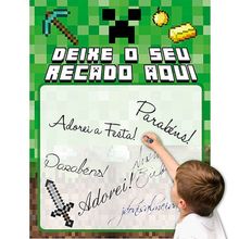 Mural de Recados Especial Minecraft CREEPER