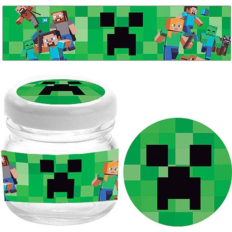 Kit Adesivo Especial para 10 Potinhos - Minecraft CREEPER