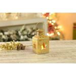 Lanterna com Estrelas Ouro (Porta Velas em Metal) - 6 Un