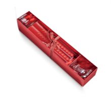 2 Velas e 2 Porta Velas Vermelho (Velas em Kits) - 1 Kit com 4 Peças